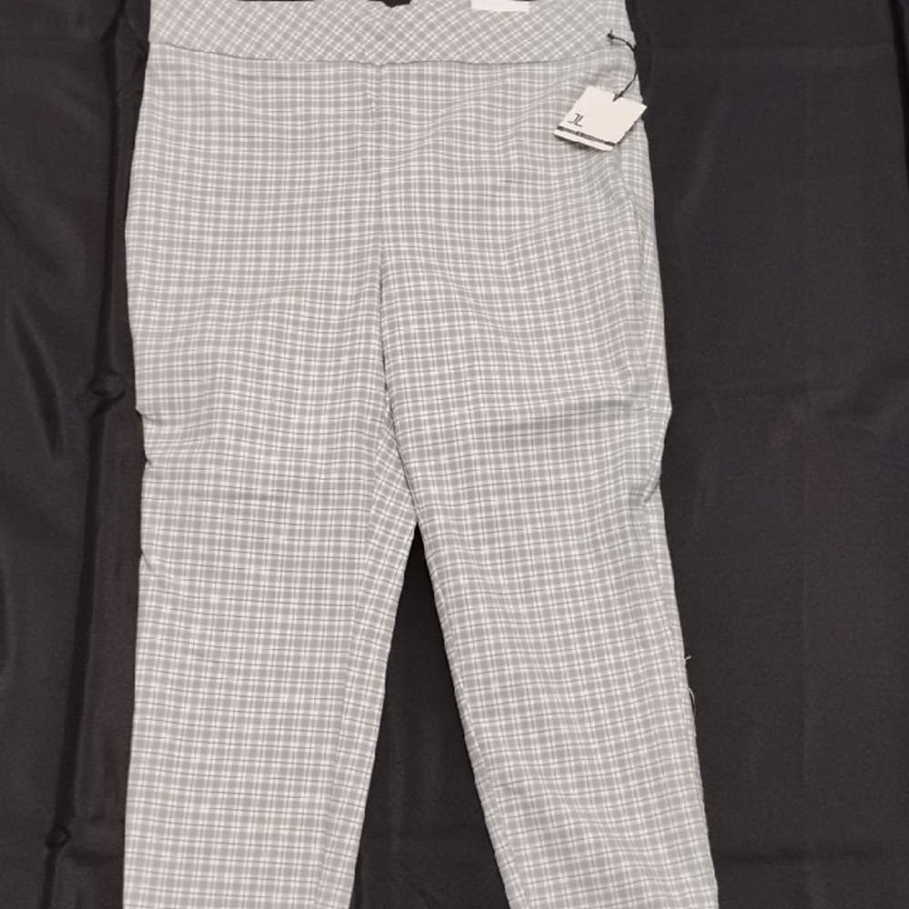 Jules & Leopold Soft Green and White Checkered Pants